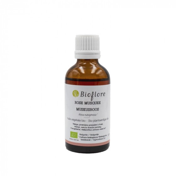 Huile végétale de rose musquée avec vitamines E - 50 ml Huile végétale de rose musquée avec vitamines E - 50 ml