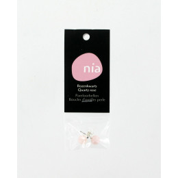 Boucles d'oreilles perle Quartz rose