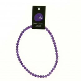 Collier perle 40 cm Améthyste