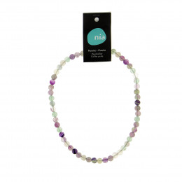 Collier perle 40 cm Fluorite