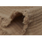Couverture Berceau Muslin Fringe - Biscuit - 75 x 100 cm