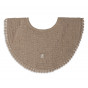 Bavoir Rond Embroidery - Biscuit