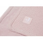 Couverture Berceau Basic Knit - Pale Pink & Fleece - 75 x 100 cm