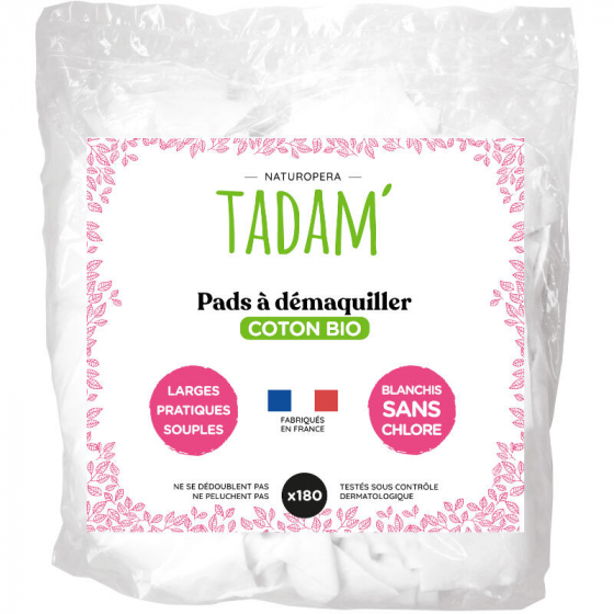 Tadam Coton bio à démaquiller - 180 pcs