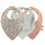 Lot de 3 bavoirs bandana - Lovely Leaves