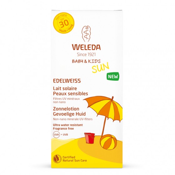 Lait solaire Peaux sensibles SPF 30 Edelweiss 150 ml Lait solaire Peaux sensibles SPF 30 Edelweiss 150 ml