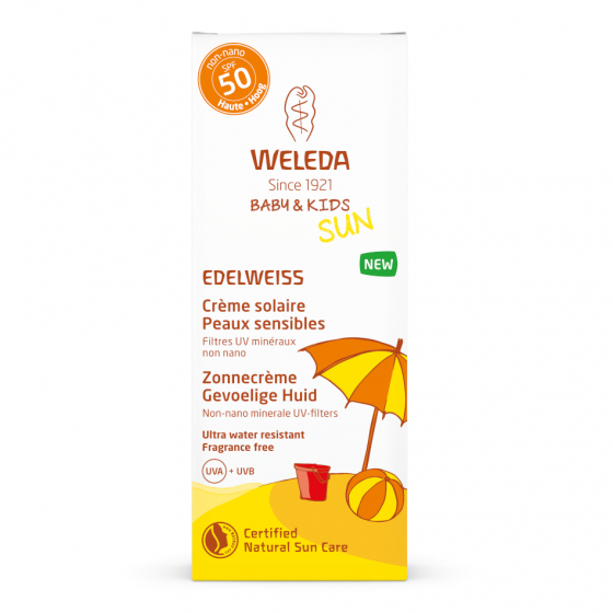 Crème solaire Peaux sensibles SPF 50 Edelweiss 50 ml