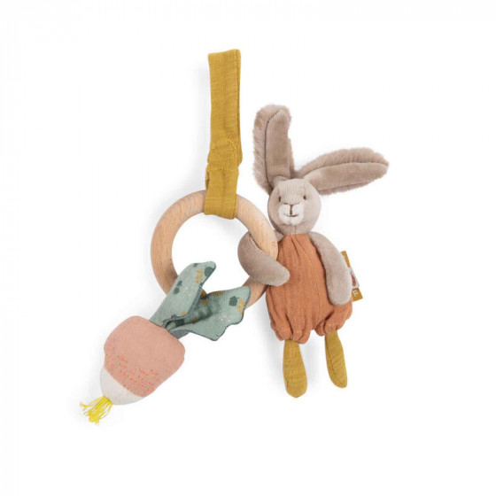 Hochet anneau Lapin - Trois petits lapins - Moulin Roty