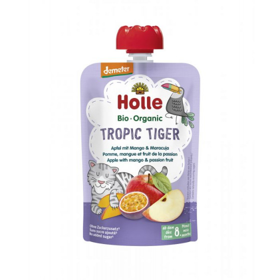 Tropic Tiger - Gourde pomme, mangue et fruit de la passion - 100g - Holle