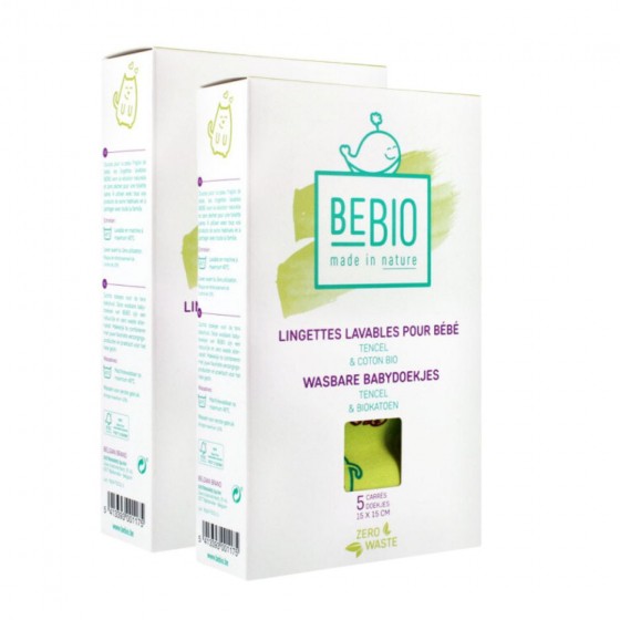 Lingettes lavables pour bébé - Lyocell Tencel et coton bio 2X5pcs Lingettes lavables pour bébé - Lyocell Tencel et coton bio 2X5pcs