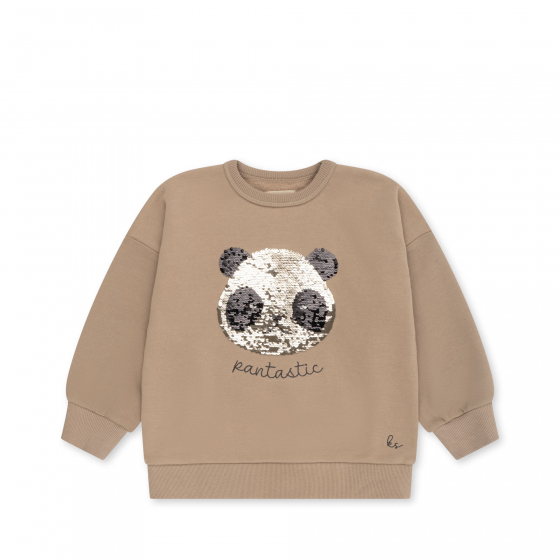 Sweat-shirt à sequins Lou - Oxford Tan - 4 ans - Konges Sløjd