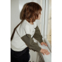 Sweat Lou à sequins - Blanc cassé chiné Dino - 4 ans - Konges Sløjd