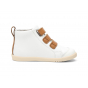 Chaussures Bobux I Walk - Hi Court White + Caramel