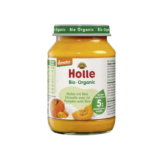 Petit pot bébé - Citrouille et riz - 190g - Holle