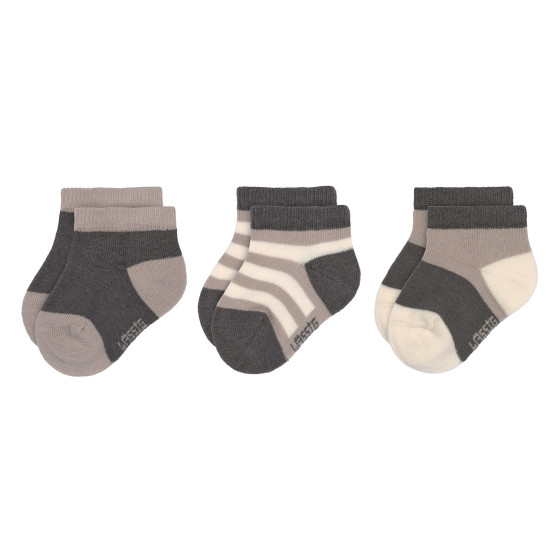 Lot de 3 paires de chaussettes - Anthracite & taupe