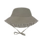 Chapeau de soleil réversible anti-UV - Stripes olive