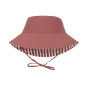 Chapeau de soleil réversible anti-UV - Stripes red