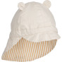 Casquette protège nuque réversible Gorm Y/D stripes Yellow mellow / Creme de la creme - Liewood