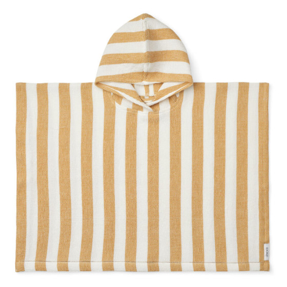 Poncho Paco Y/D stripes White / Yellow mellow - Liewood