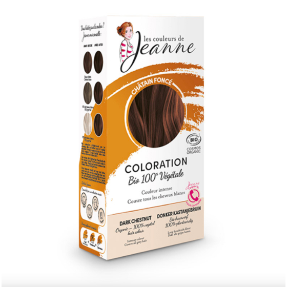 Coloration 100% bio & végétale - châtain foncé - 2 x 50 g - Les couleurs de Jeanne