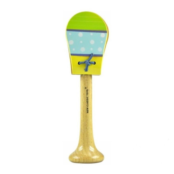 New Classic Toys - Castagnet avec poignée - Bleu/vert New Classic Toys - Castagnet avec poignée - Bleu/vert
