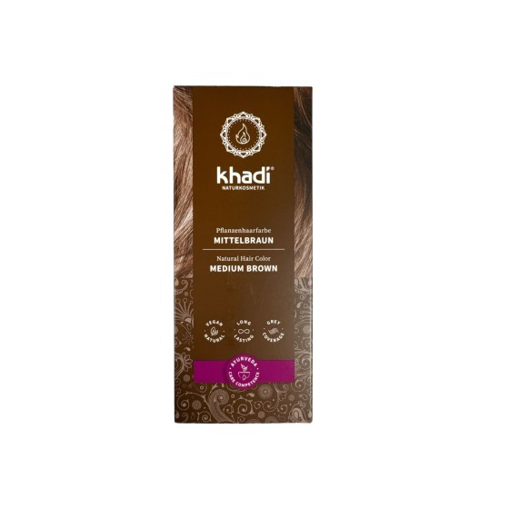 Coloration permanente aux plantes - châtain moyen - 100 g Coloration permanente aux plantes - châtain moyen - 100 g