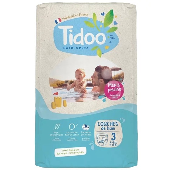 Couche maillot de bain eco jetable - 4 à 9 kg- Tidoo