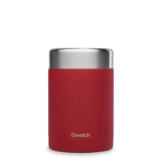 Boîte repas isotherme en inox - Granite rouge 600ml - Qwetch