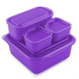 Boîtes alimentaires Portions On The Go 4 récipients avec couvercles
