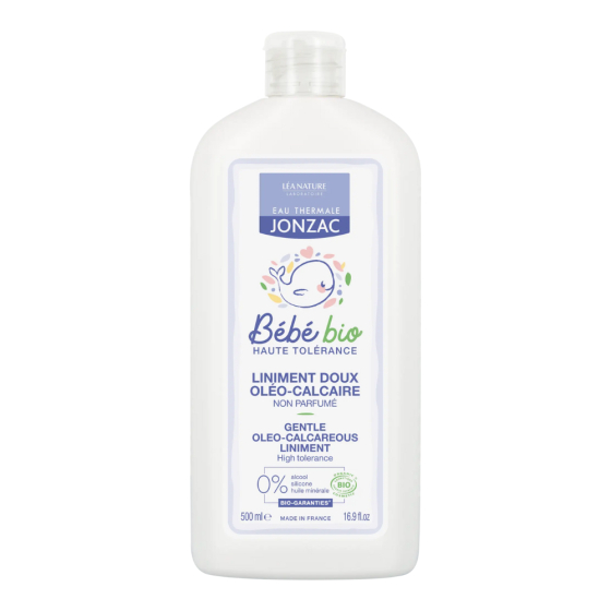 Liniment doux oleo-calcaire sans sels d'aluminium BIO Bébé 500 ml - Jonzac Liniment doux oleo-calcaire sans sels d'aluminium BIO Bébé 500 ml - Jonzac