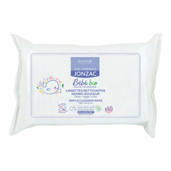 Lingettes nettoyantes BIO Bébé 40 lingettes - Jonzac