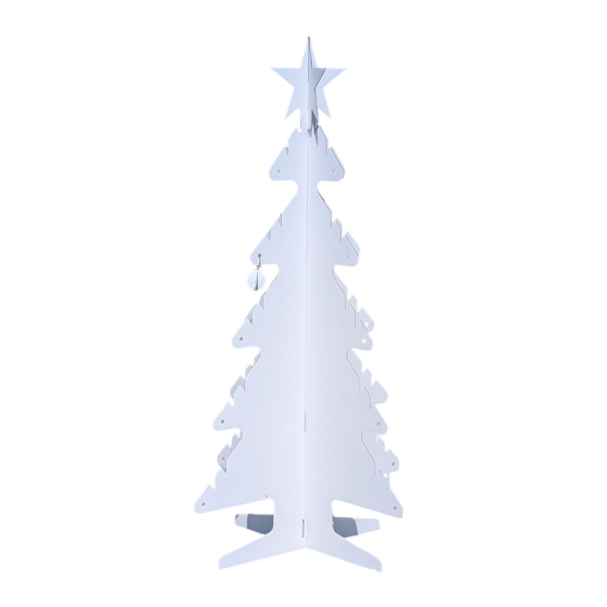 Paperpod - Sapin en carton Blanc Pack de 5