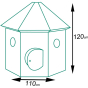 Hutte en carton Blanc - Paperpod