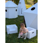 Fauteuil en carton Blanc 2 pièces - Paperpod