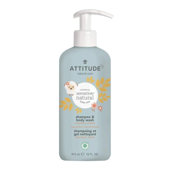 2 en 1 Gel nettoyant cheveux et corps bébé Peau sensible sans odeur 473 ml – Attitude 2 en 1 Gel nettoyant cheveux et corps bébé Peau sensible sans odeur 473 ml – Attitude