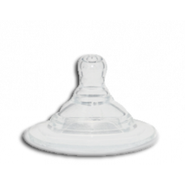 2 tétines silicone goulot étroit débit lent