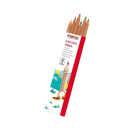 Crayons de couleur en bois - boite de 6