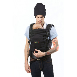PhysioCarrier coton noir et poche noir