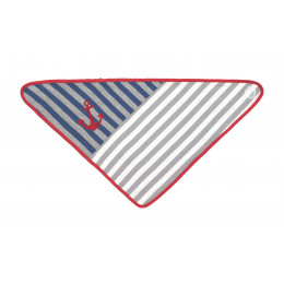 Bavoir bandana en coton BIO - Grey Stripes
