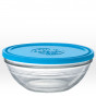 Plat rond en verre avec couvercle - 23 cm - 240 cl