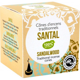 Cônes d'encens traditionnels Santal 100% naturel