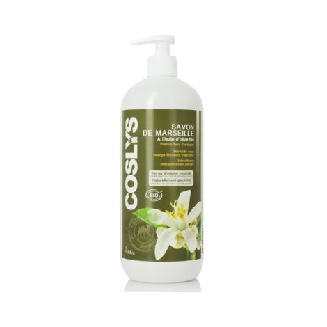 Savon de Marseille liquide BIO fleur d'oranger 1 l Savon de Marseille liquide BIO fleur d'oranger 1 l