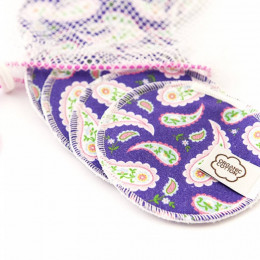 Disques démaquillants lavables - coton BIO - Paisley - lot de 10