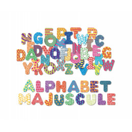 Magnets en bois 'Lettres majuscules' alphabet - à partir de 3 ans