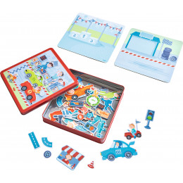 Boîte de jeu magnétique 'Petits Bolides' - à partir de 3 ans
