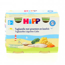 Tagliatelles légumes colin Bio dès 8 mois 2 x 190 g