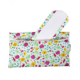 Kit hygiène. Lot de 2erviettes hygiéniques lavables + pochette imperméable Fruits