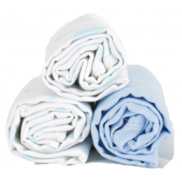 Lange en coton Bio Lot de 3 - 60 x 60 cm