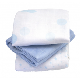 Lange en coton Bio Lot de 3 - 60 x 60 cm