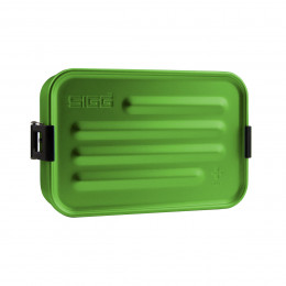 Grande boîte à repas en alu vert avec insert en silicone